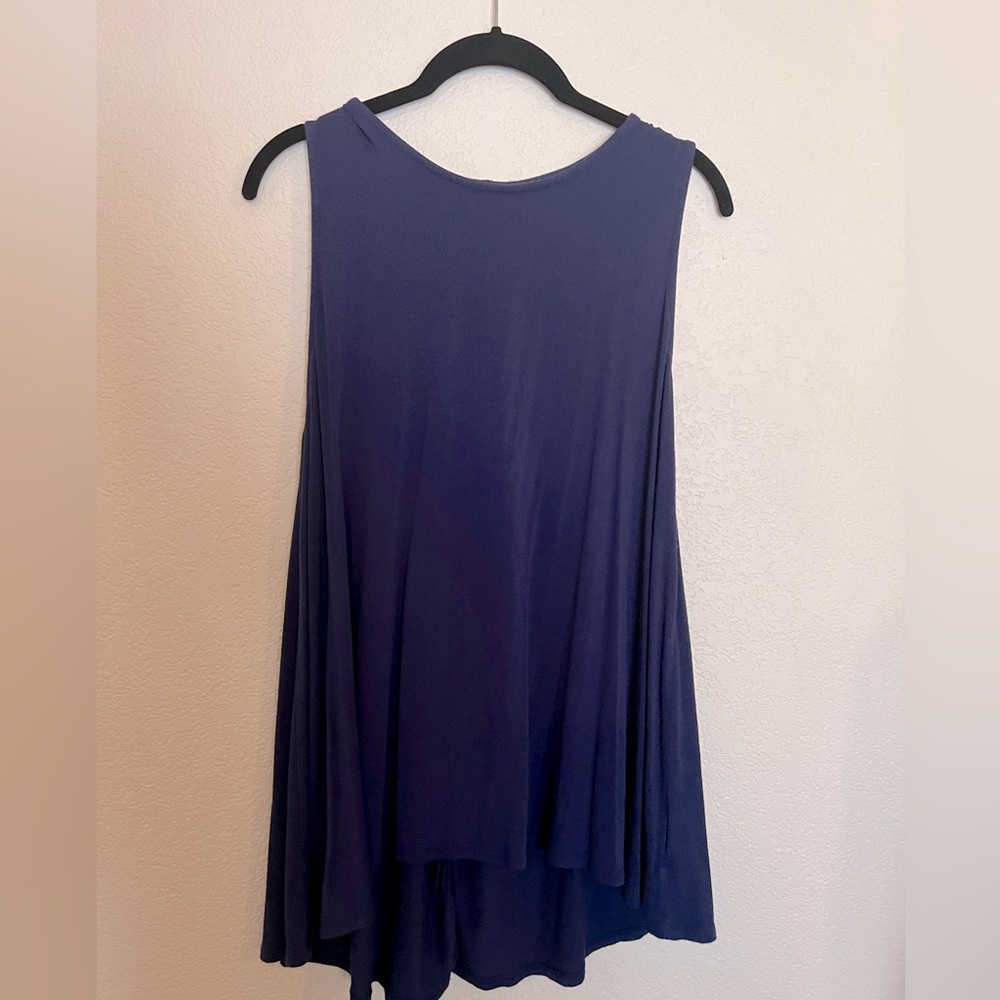 Anthropologie. Long shirt, sleeveless with keyhole in the back with ties.